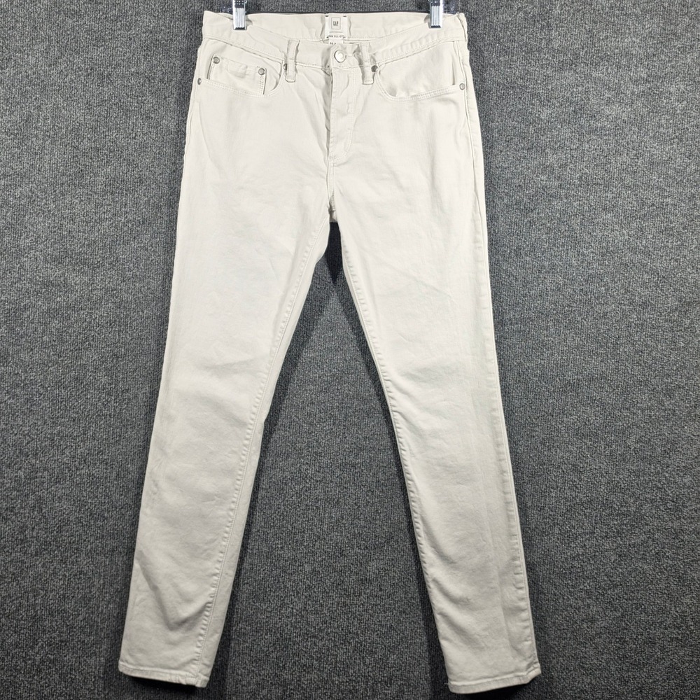 Gap John Elliott Jeans Mens 30x32 Slim Fit Off White Button Fly GQ Collab